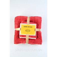 Комплект полотенец Home Textiles (микрофибра) кораловый