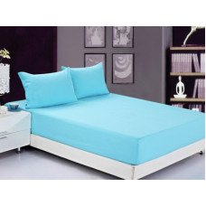 Простынь на резинке Ранфорс РЛ 306 Leleka-Textile 160х200 бирюзовый