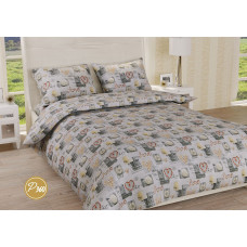 Постельное белье Ранфорс Органик Р 360 Leleka-Textile полуторный цветной