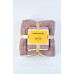 Комплект полотенец Home Textiles (микрофибра) темная пудра