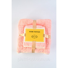 Комплект полотенец Home Textiles (микрофибра) розовый
