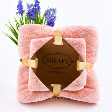 Комплект полотенец Solafa (микрофибра) персиковый