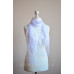 Шарф ажурный с бахрамой (белый)